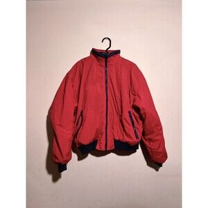 Swingster Vintage 80s 90s Red Fleece Lined Bomber Jacket Men's Large
